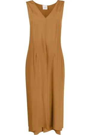 ALYSI Vestido midi de seda