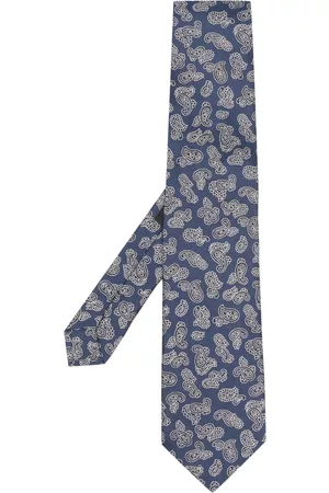 Etro Hombre Pajaritas - Corbata de seda Corbata con estampado de cachemira