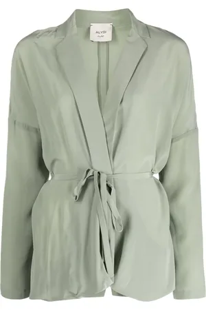 ALYSI Blazer con moño en la cintura