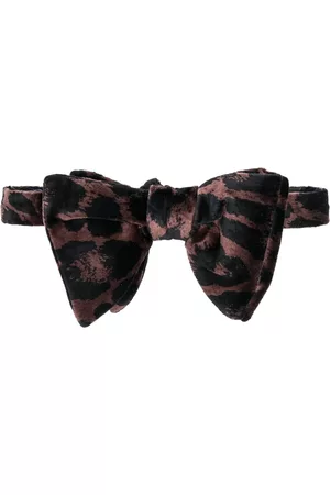 Tom Ford Hombre Pajaritas - Corbata de moño con animal print