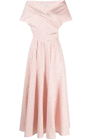 Serafini Vestido largo con bordado inglés