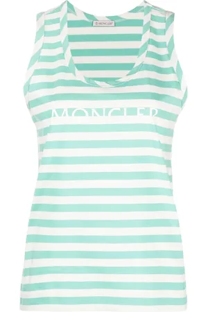 Moncler Top con logo estampado y motivo de rayas