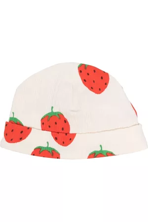 Mini Rodini Sombreros - Strawberry-print organic-cotton hat