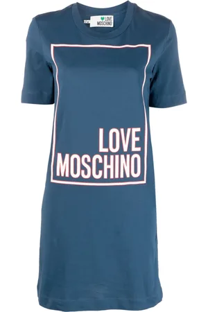Moschino Vestido estilo playera corto con logo estampado