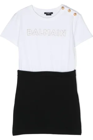 Balmain Vestido con detalles del logo