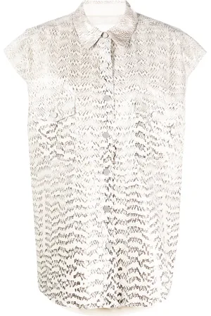 DROME Camisa con efecto de piel de serpiente