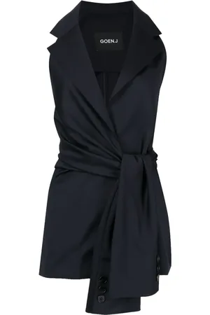 GOEN.J Blazer sin mangas con detalle de nudo
