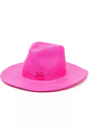 Ruslan Baginskiy Mujer Sombreros - Logo-embellished straw hat