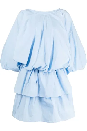 GOEN.J Vestido de popelina con mangas farol