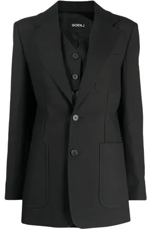 GOEN.J Blazer con botones y solapas de muesca
