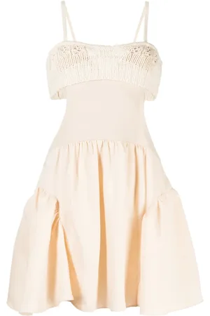 GOEN.J Vestido con panel de crochet y aberturas