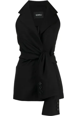 GOEN.J Blazer sin mangas con detalle de nudo