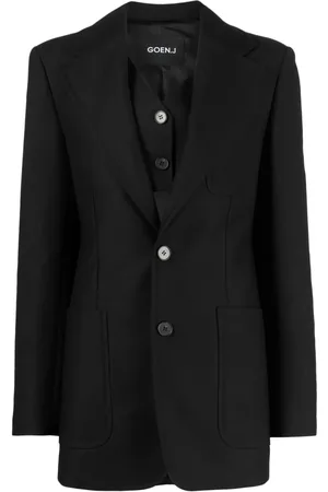 GOEN.J Blazer con botones y solapas de muesca