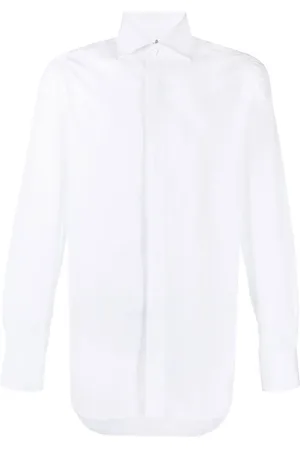 Finamore Camisa de popelina manga larga