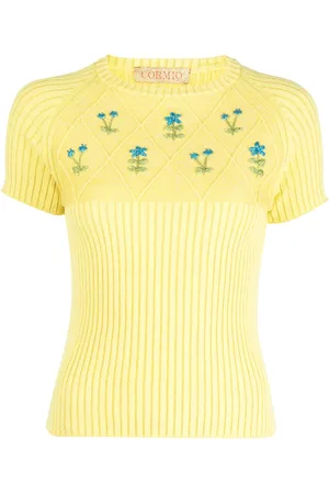 CORMIO Playera con flor bordada