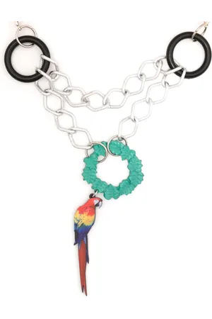 AMIR SLAMA Collar con motivo de loro en contraste