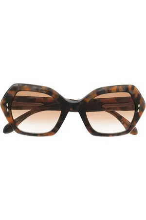 Isabel Marant Lentes de sol con armazón geométrica estilo carey