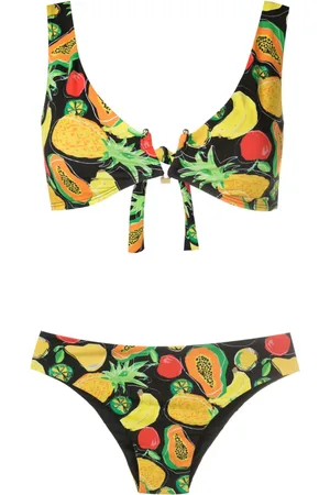 AMIR SLAMA Set de bikini con frutas estampadas