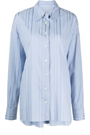GOEN.J Camisa con motivo de rayas y detalles metalizados
