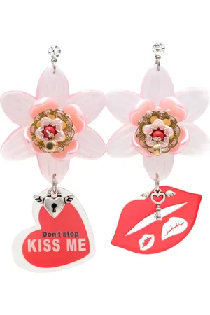 AMIR SLAMA Aretes con dije floral