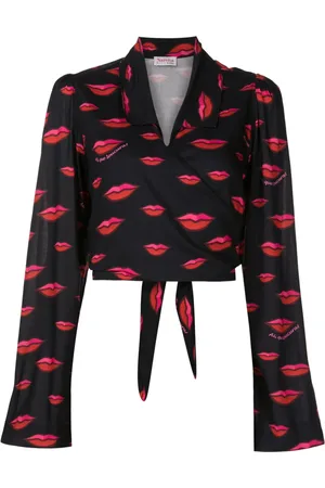 AMIR SLAMA Camisa con labios estampados