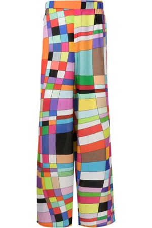 AMIR SLAMA Pantalones con estampado geométrico