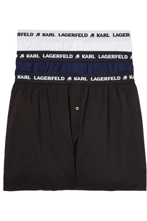 Karl Lagerfeld Pack de tres bóxeres con logo en la pretina