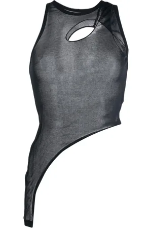 DION LEE Top sin mangas con aberturas