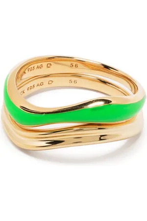 Maria Black Anillo Soma Neon bañado en oro