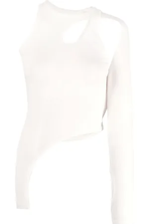 DION LEE Top traslúcido con abertura