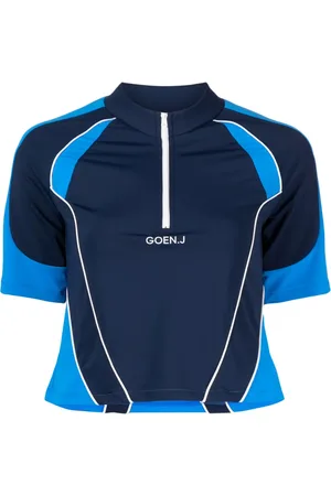 GOEN.J Top con logo bordado y diseño color block