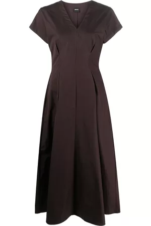 Aspesi Mujer Maxi - Short-sleeve pleated long dress