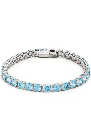 Swarovski Pulsera Matrix Tennis bañada en rodiio