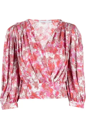 IRO Blusa cruzada con estampado floral