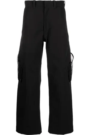 Goldwin 0 Pantalones rectos con bolsillos de malla