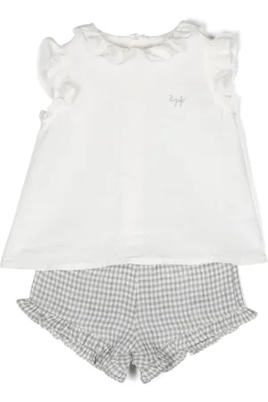 Il gufo Set de shorts y top con estampado de cuadros