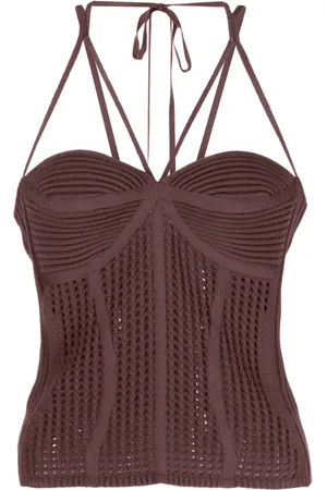 ANDREADAMO Top tejido con cuello halter