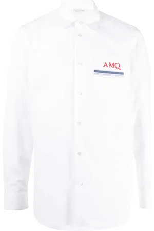 Alexander McQueen Camisa con monograma bordado
