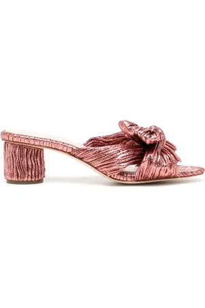 Loeffler Randall Sandalias plisadas con tacón de 50mm