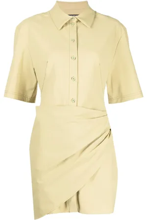 Jacquemus Vestido camisero con detalle fruncido