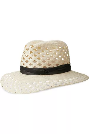 Le Mont St Michel Mujer Sombreros - Henrietta woven straw fedora