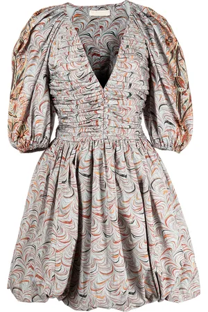 ULLA JOHNSON Vestido con mangas farol