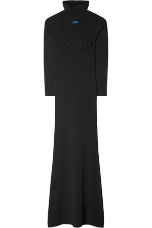 OFF-WHITE Vestido con aplique floral