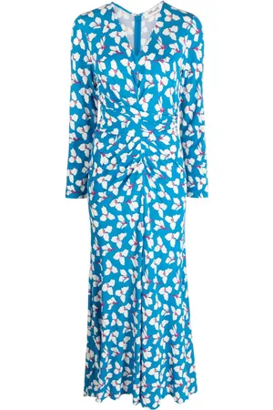 Diane von Furstenberg Vestido largo con detalle cruzado