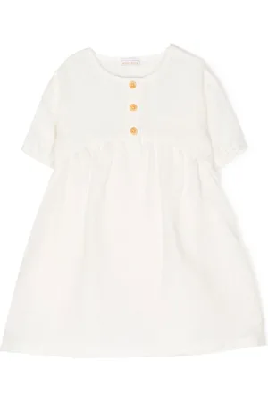 Miki House Vestido con logo bordado
