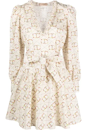 Twin-Set Vestido corto con logo estampado