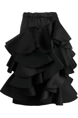 Comme des Garçons Falda midi a capas con volantes