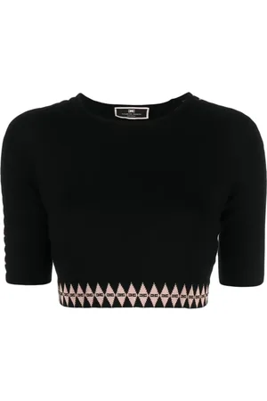 Elisabetta Franchi Top tejido en intarsia