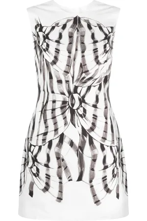Msgm Vestido ajustado con estampado abstracto