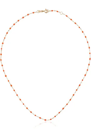 GIGI CLOZEAU 18k yellow gold orange beaded necklace